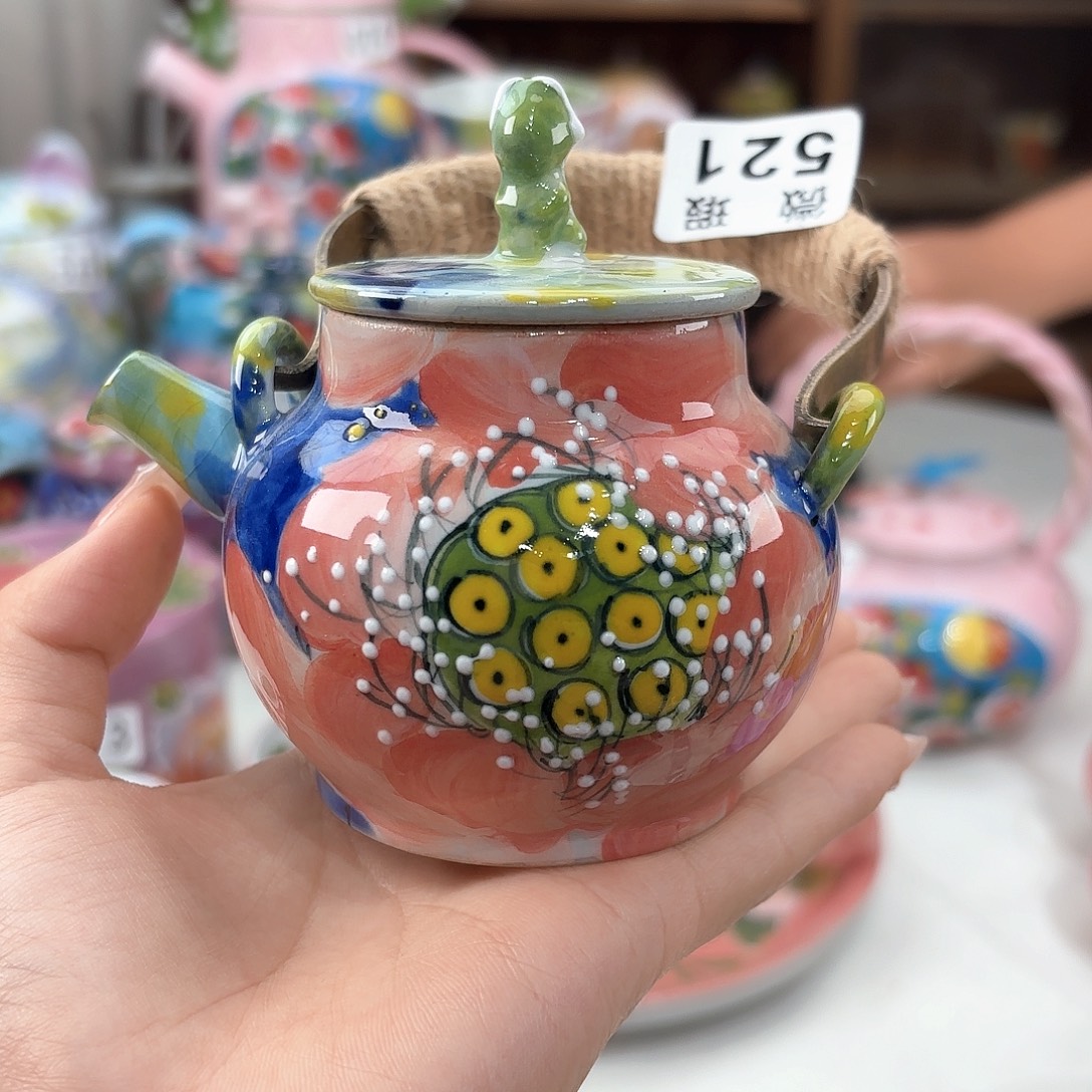 景德镇手绘高温釉下彩陶瓷茶具