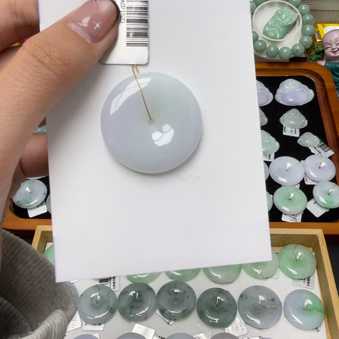 翡翠未镶嵌吊坠(不含链)平安扣