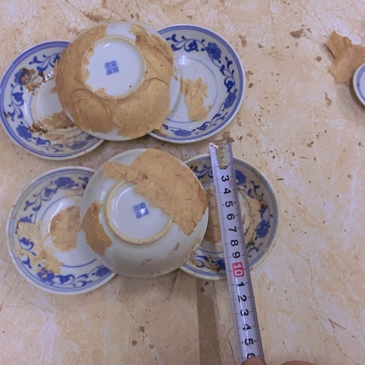 摆件6个10厘米芙蓉花味碟
