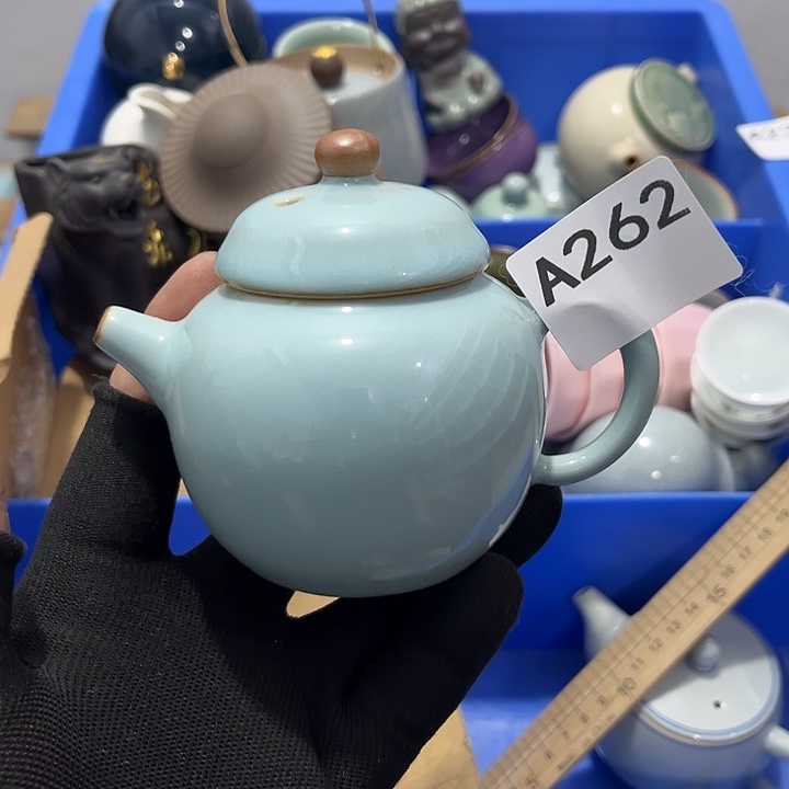 瓷片茶摆件工艺品摆件666