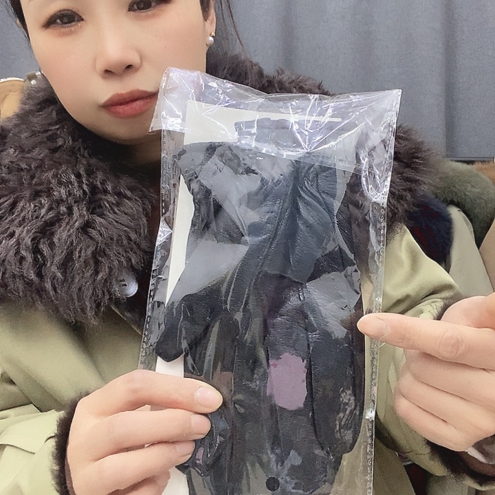 两*雾黑色羊皮真皮女款