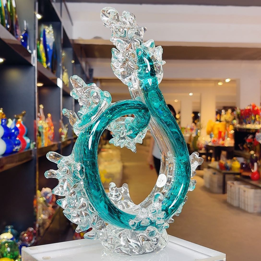 摆件琉璃花开了我的天