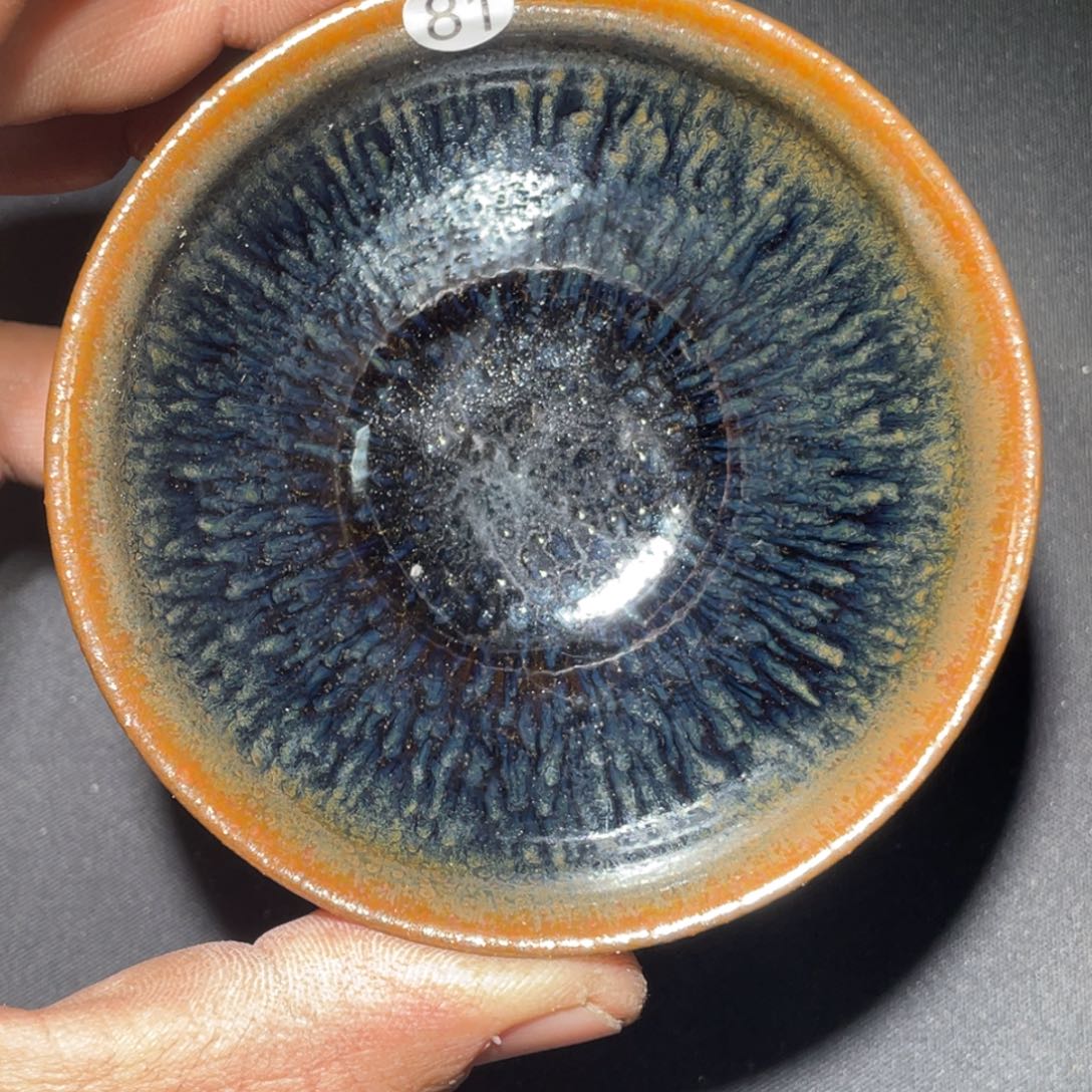 茶盏龙窑柴烧老黄甄选81