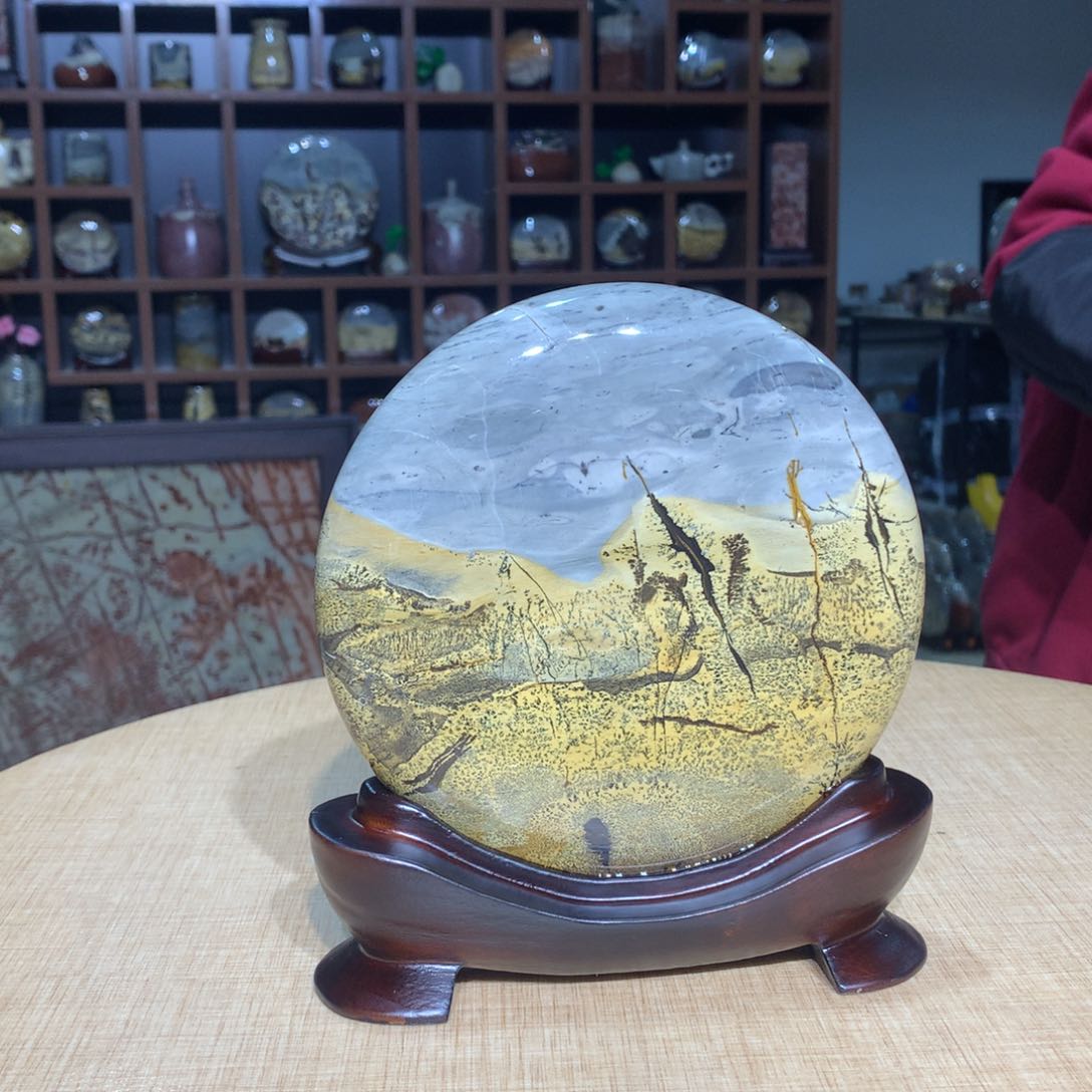 紫砂，广西国画石摆件，收藏观赏
