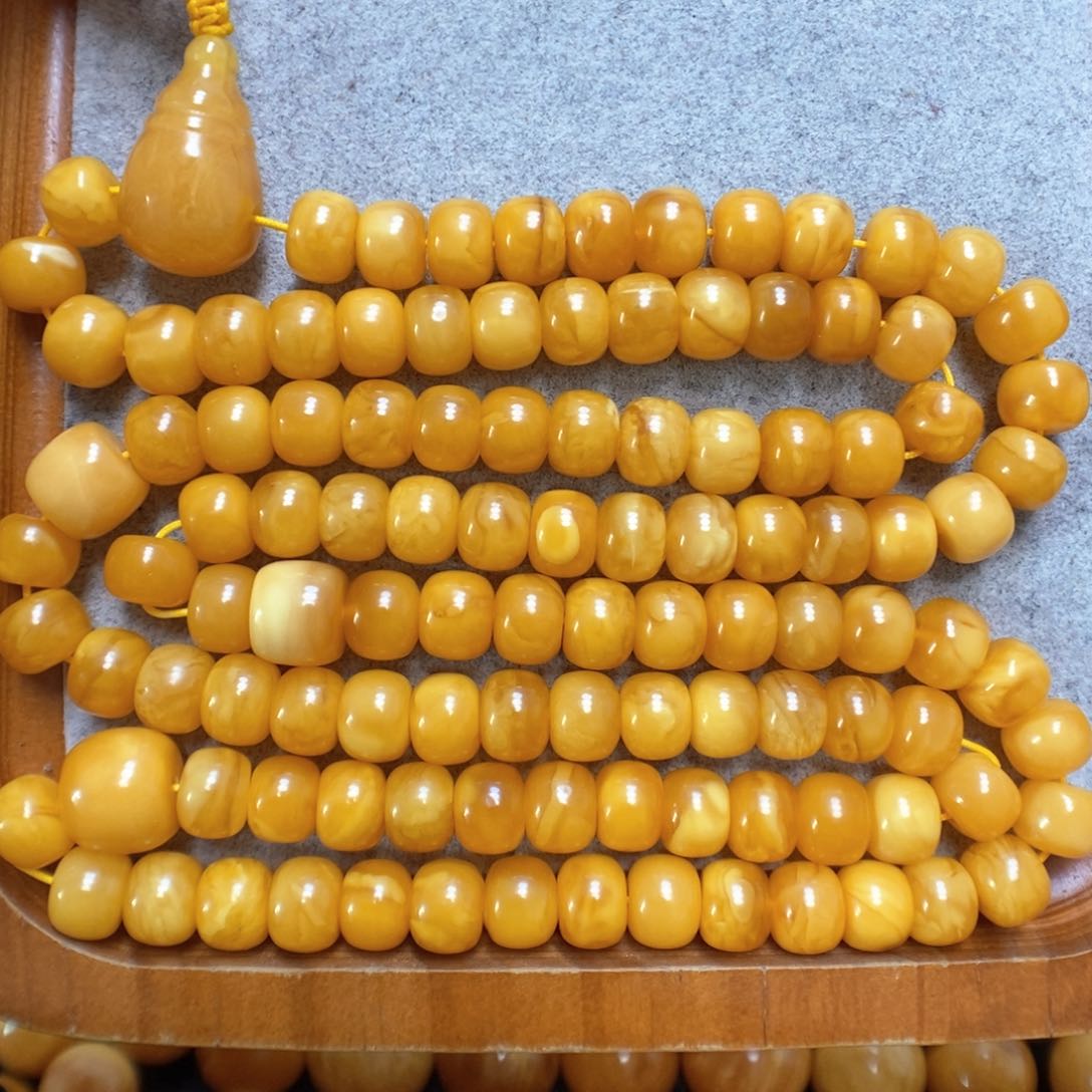蜜蜡手串未镶嵌蜜蜡108