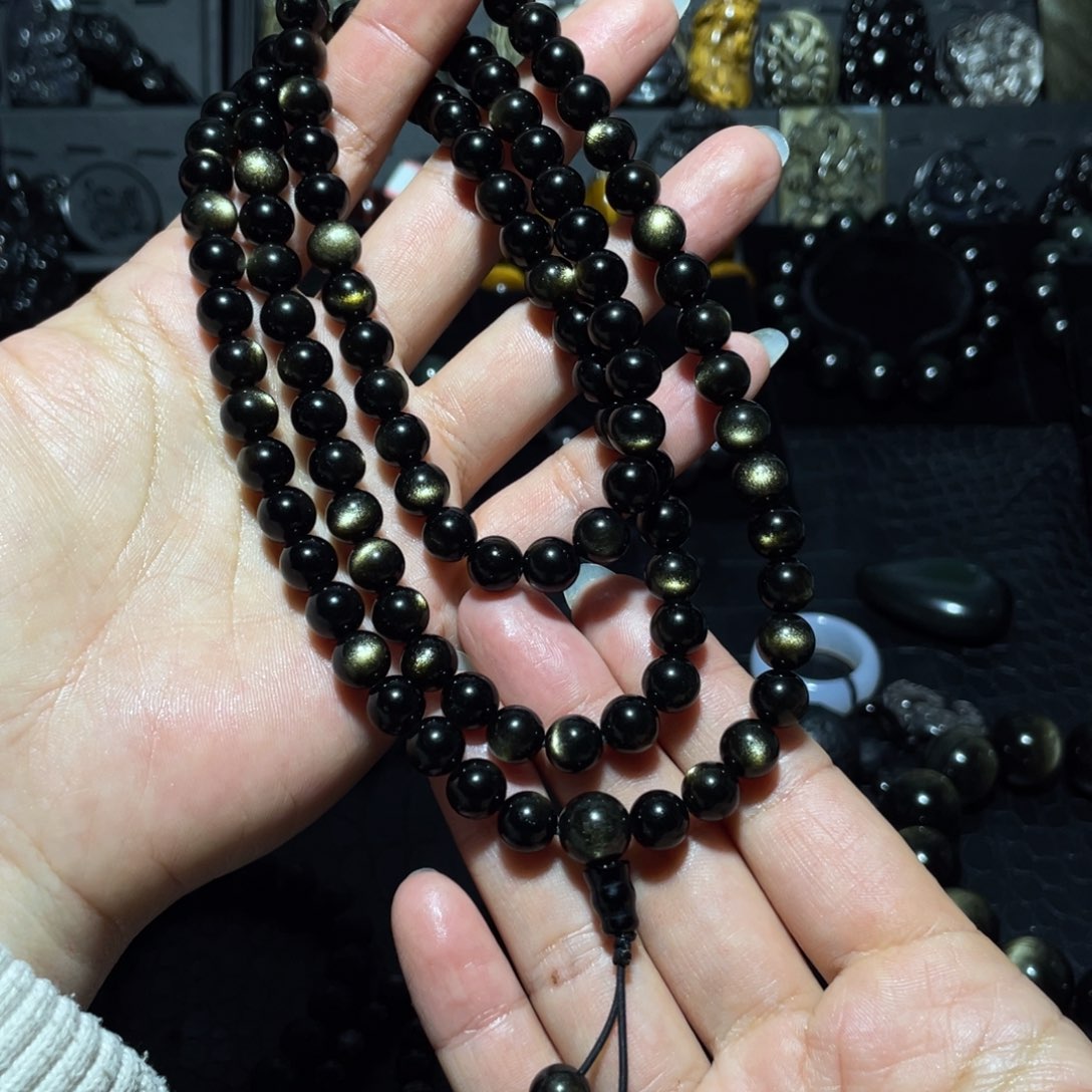 黑曜岩珠宝奇石未镶嵌风*