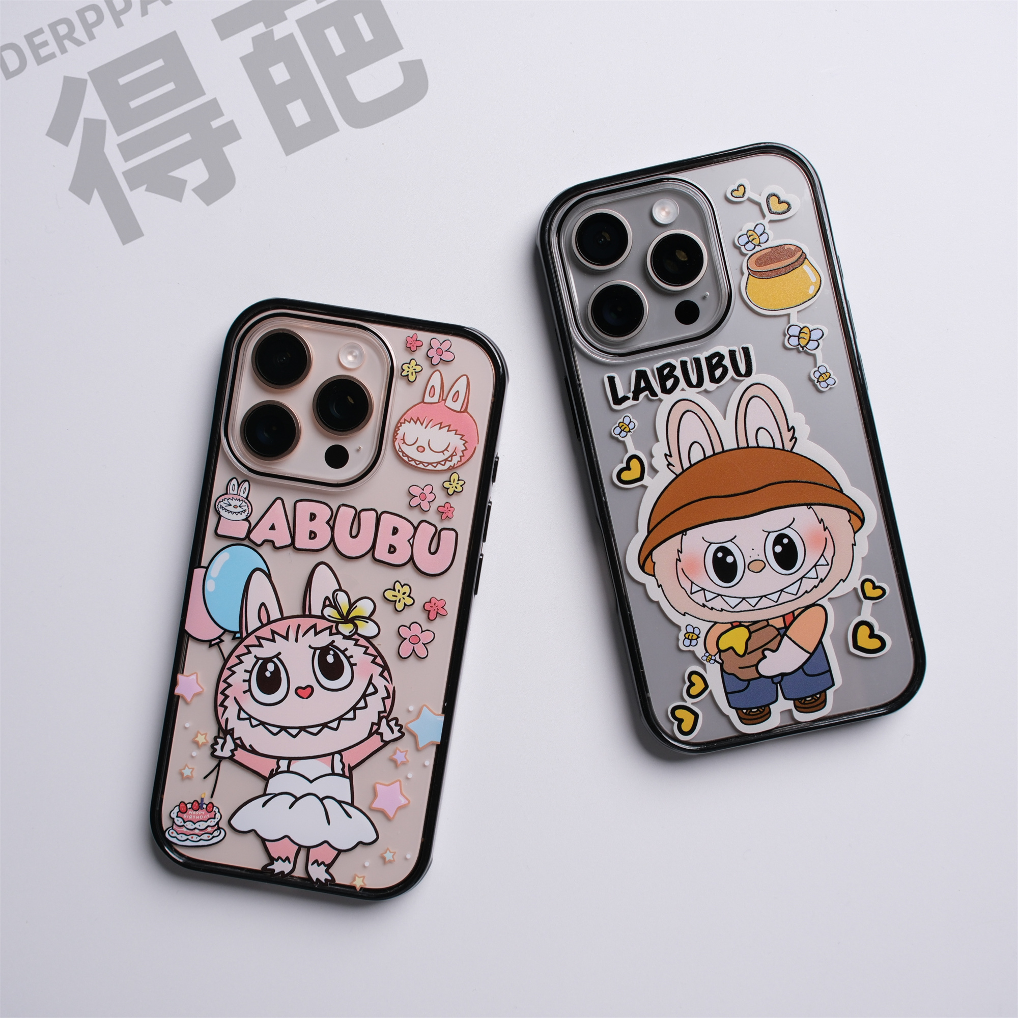 得葩卡通拉布布四角防摔苹果16promax手机壳iphone15pro软边14/13