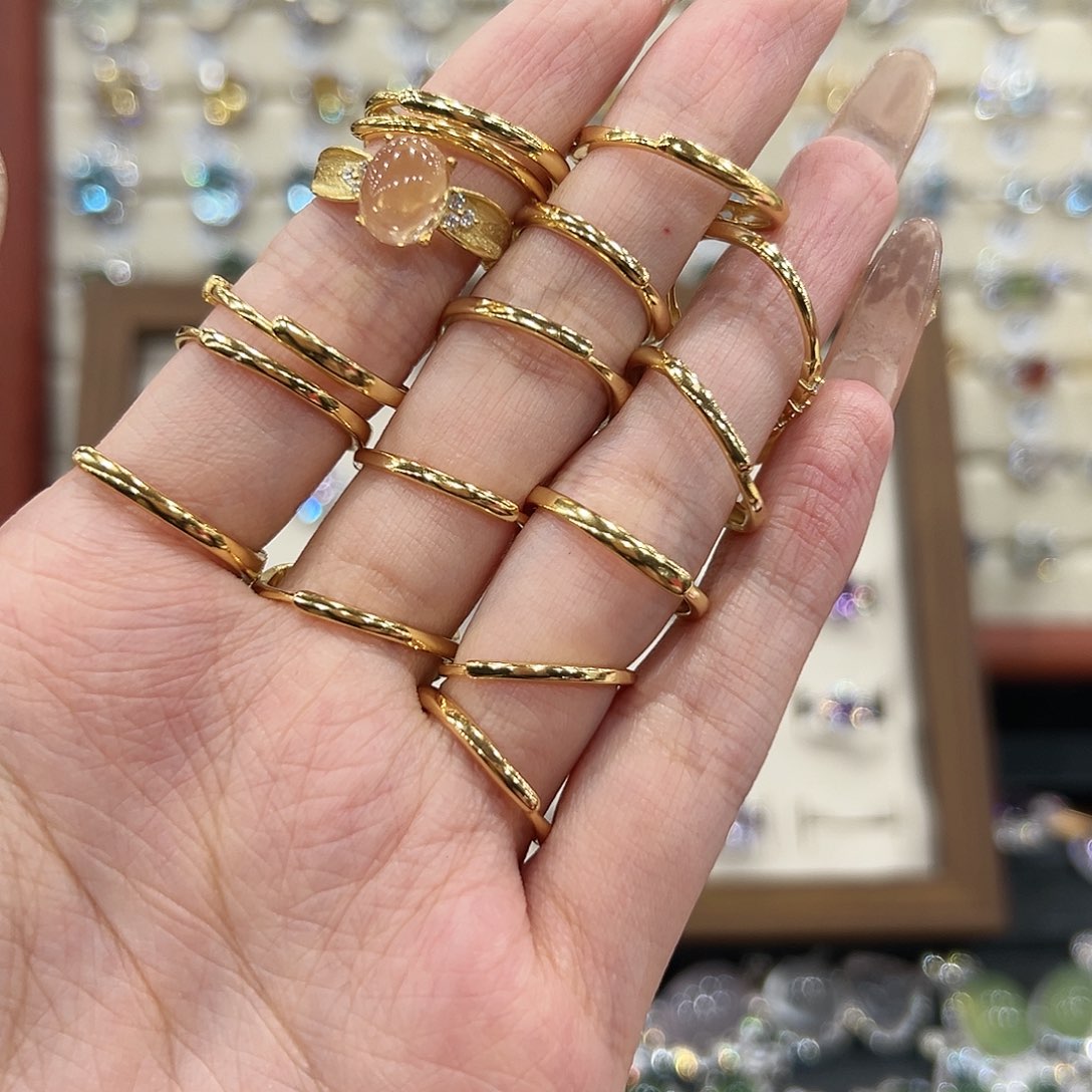想****黄晶戒指银S925镀金镶嵌