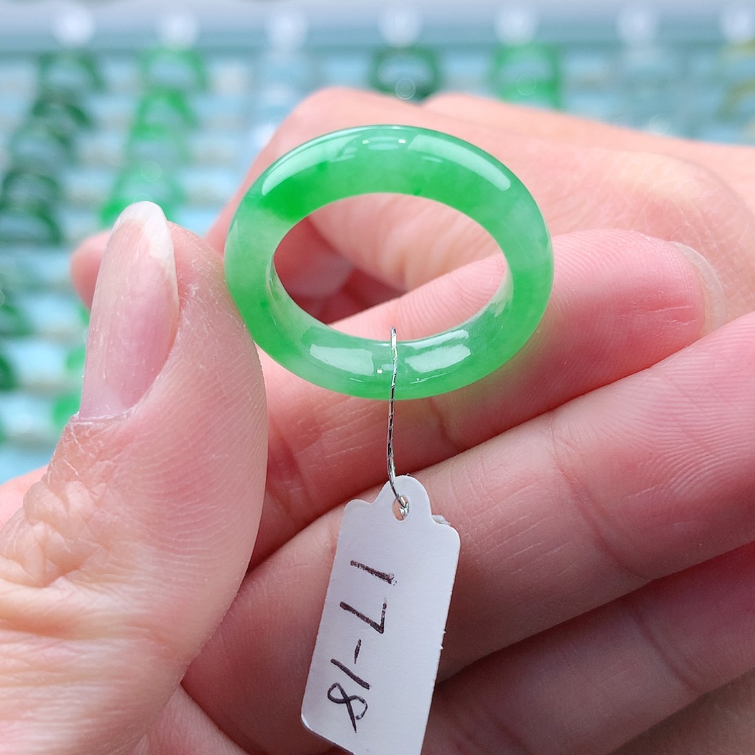 翡翠戒指未镶嵌缅甸翡翠A货