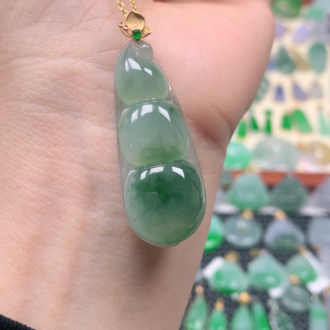 【闪购商品】翡翠吊坠(不含链)18K金镶嵌