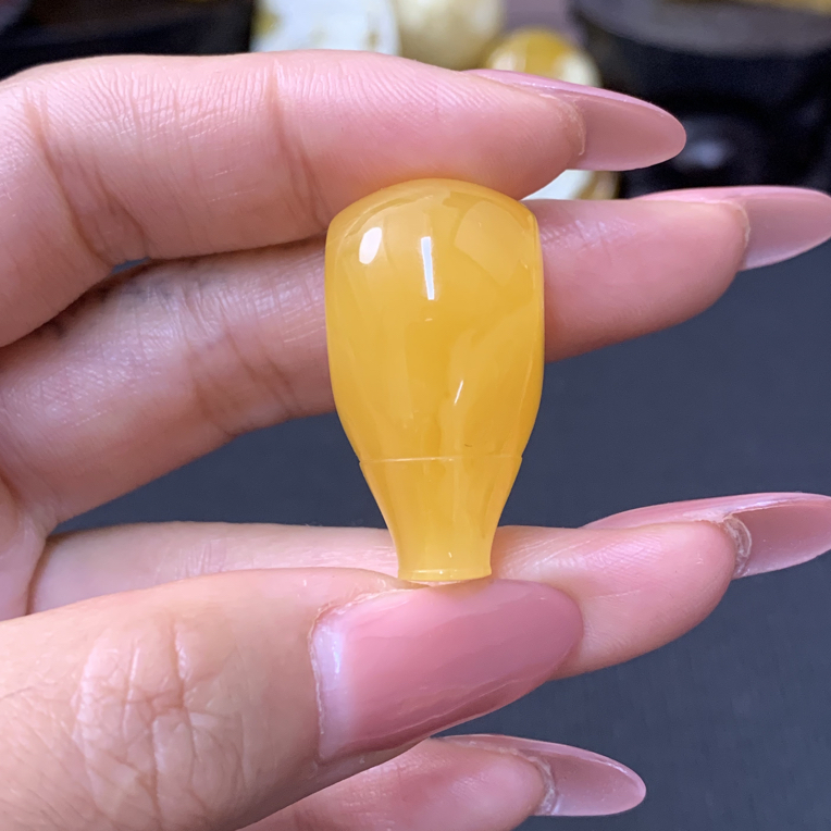 16+蜜蜡三通天然焦皮料满蜡原矿全品俄料配饰单珠