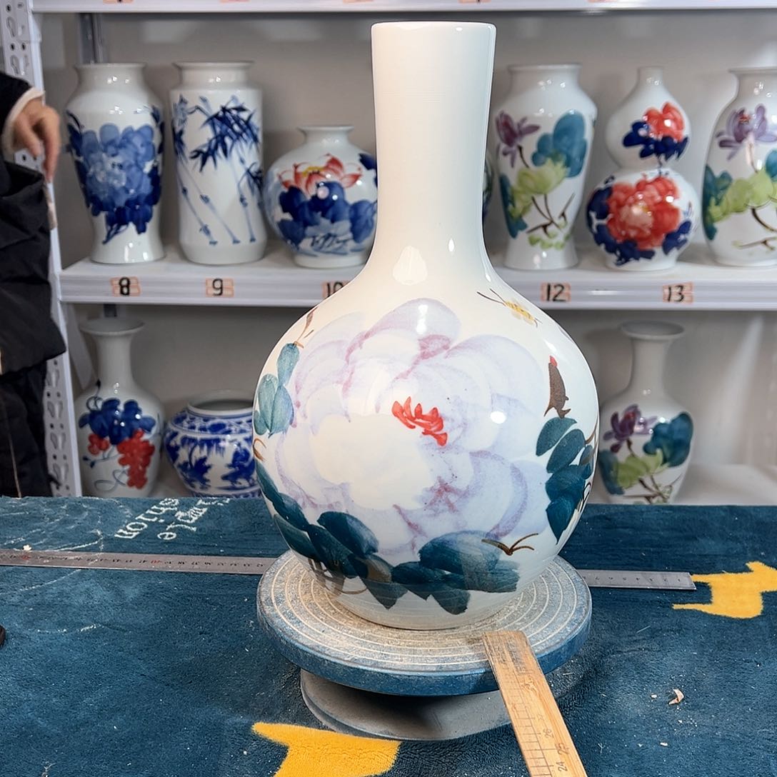 摆件景德镇陶瓷天紫牡