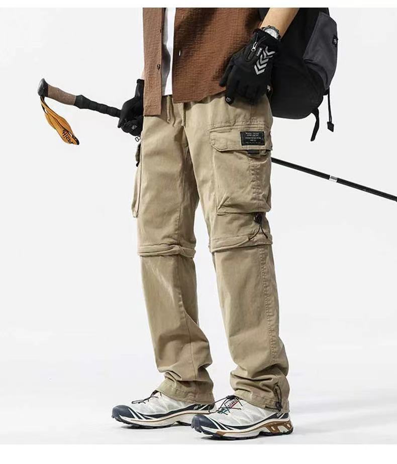 美式潮流复古重磅水洗耐磨机能多口袋秋冬休闲百搭抽绳工装裤裤子