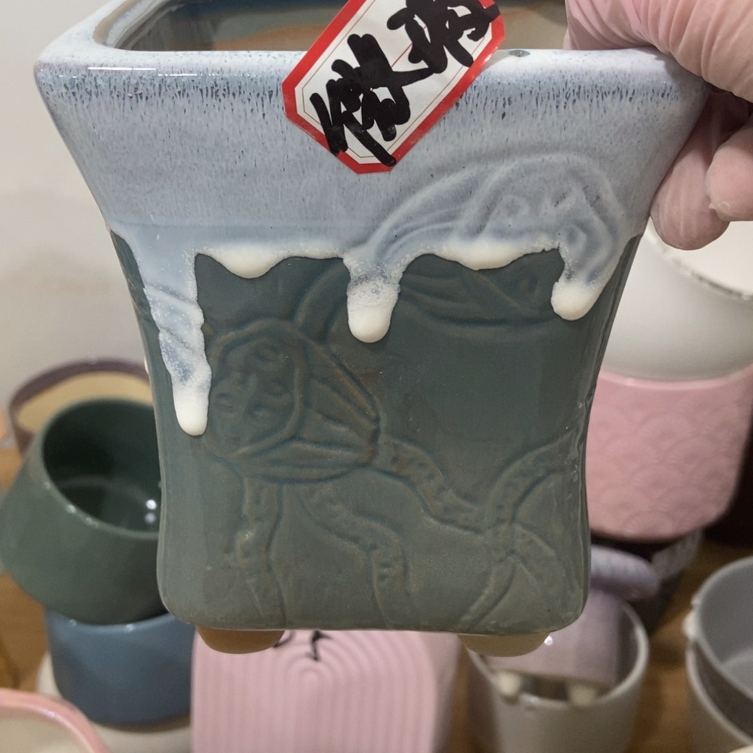 红陶高温陶瓷花盆
