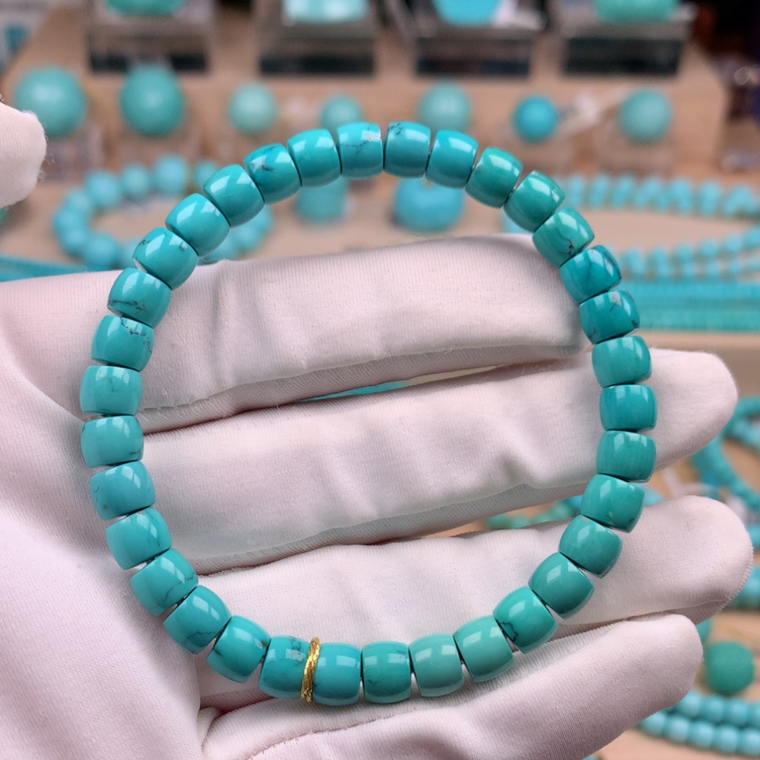 绿松石未镶嵌珠宝奇石6.7mm