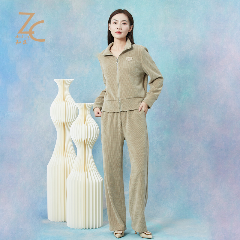 【商场同款】知臣秋品时尚运动两件套女外套直筒裤套装 59233563