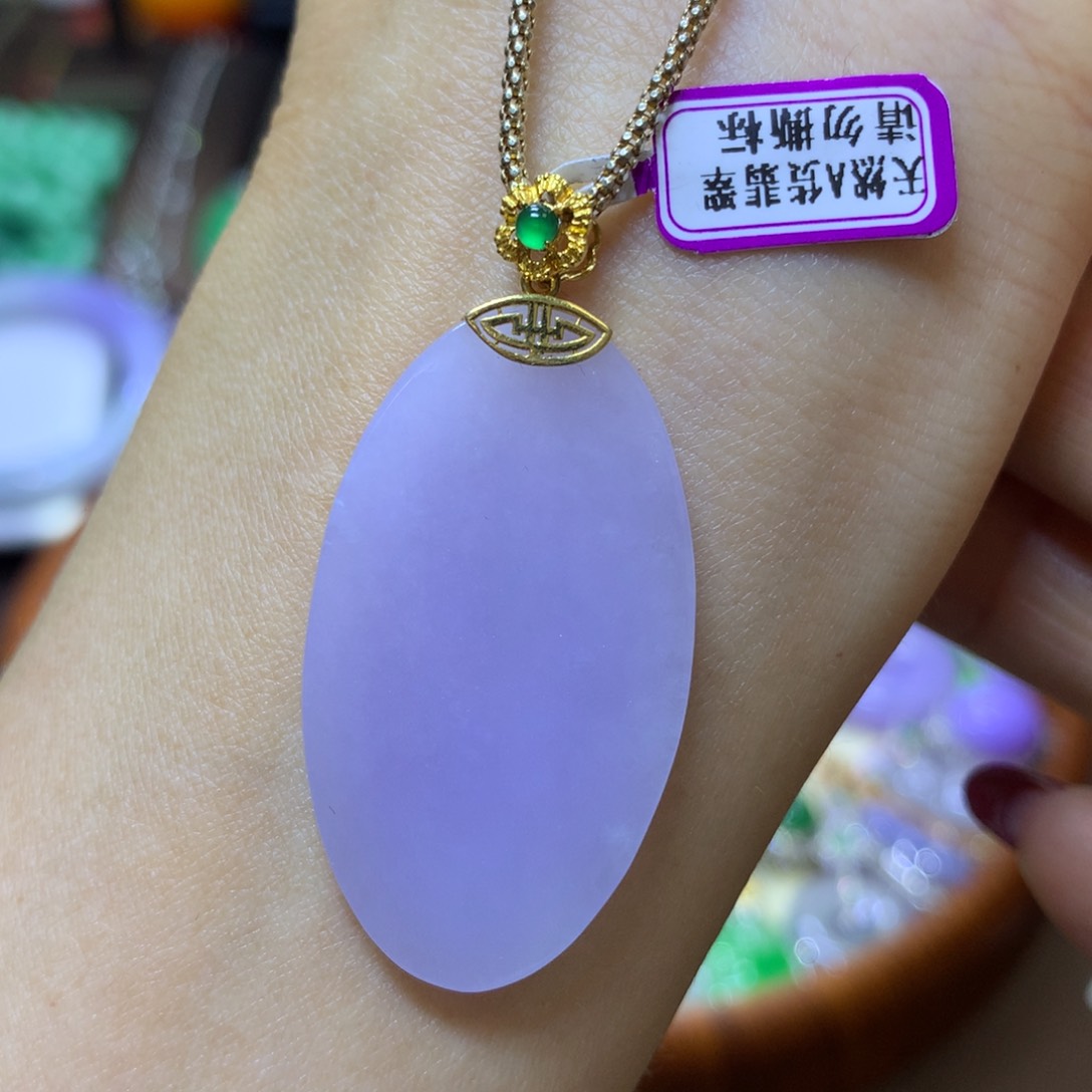 【闪购商品】翡翠颈饰18K金镶嵌翡翠