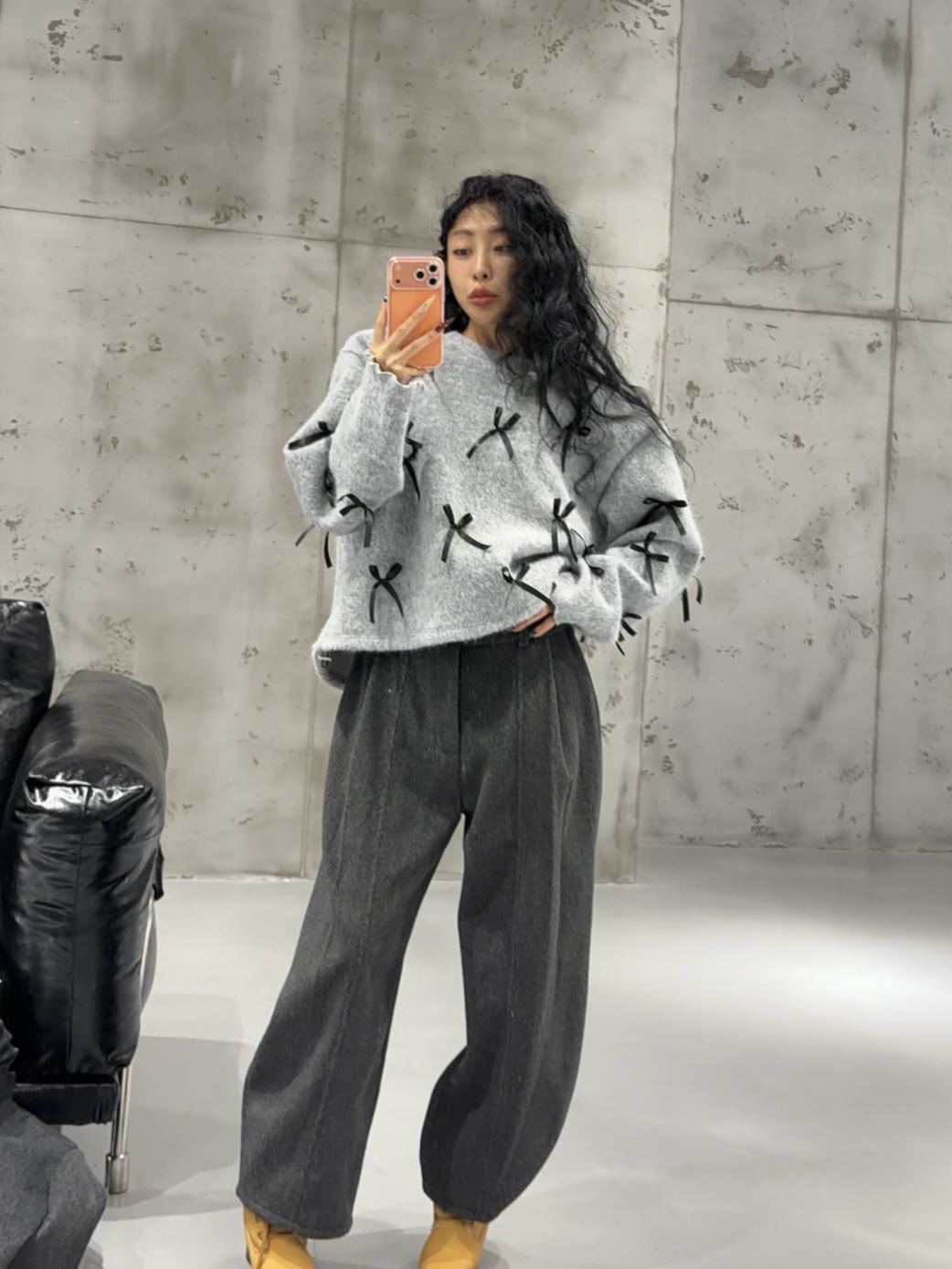 VIVISPLENDID21685#原创高级感复古尼料加厚九分裤