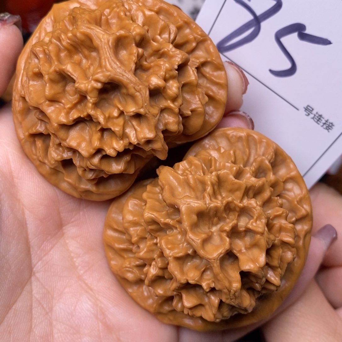 文玩核桃把件85龙鳞纹帝王狮子头5.3