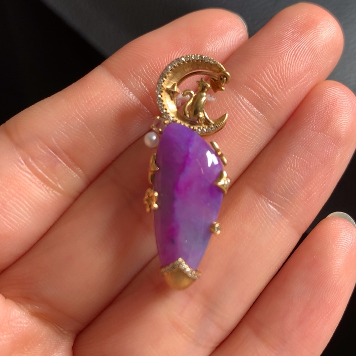 苏纪石（舒俱来）吊坠18K金镶嵌