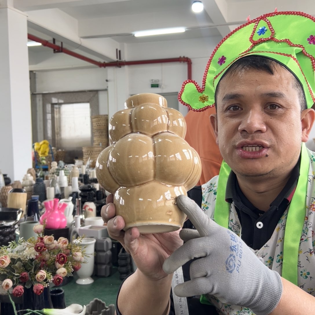 摆件85 号高中低温陶瓷工艺瓶（部分微瑕）