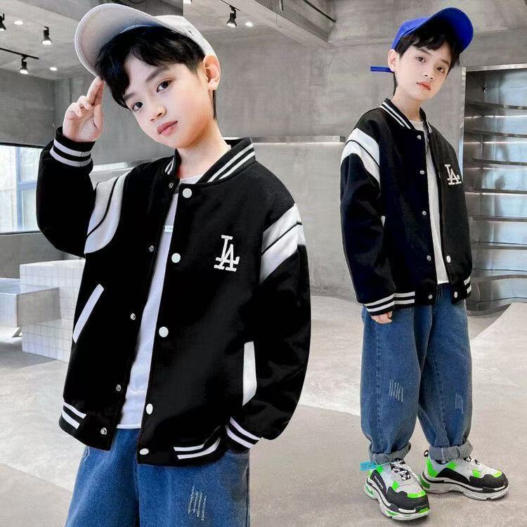 F00848童装男童外套2025新款春棒球服外套大童户外运动时尚衣服