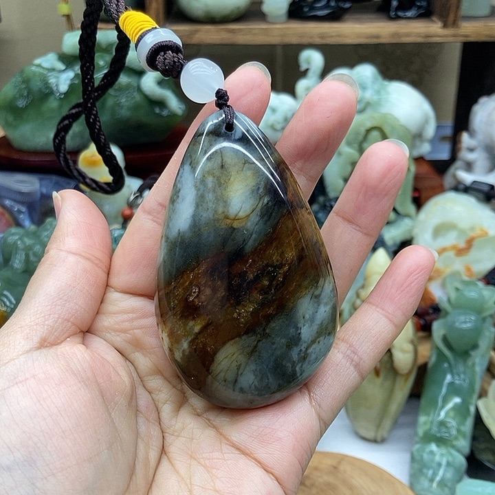 岫玉手把件未镶嵌