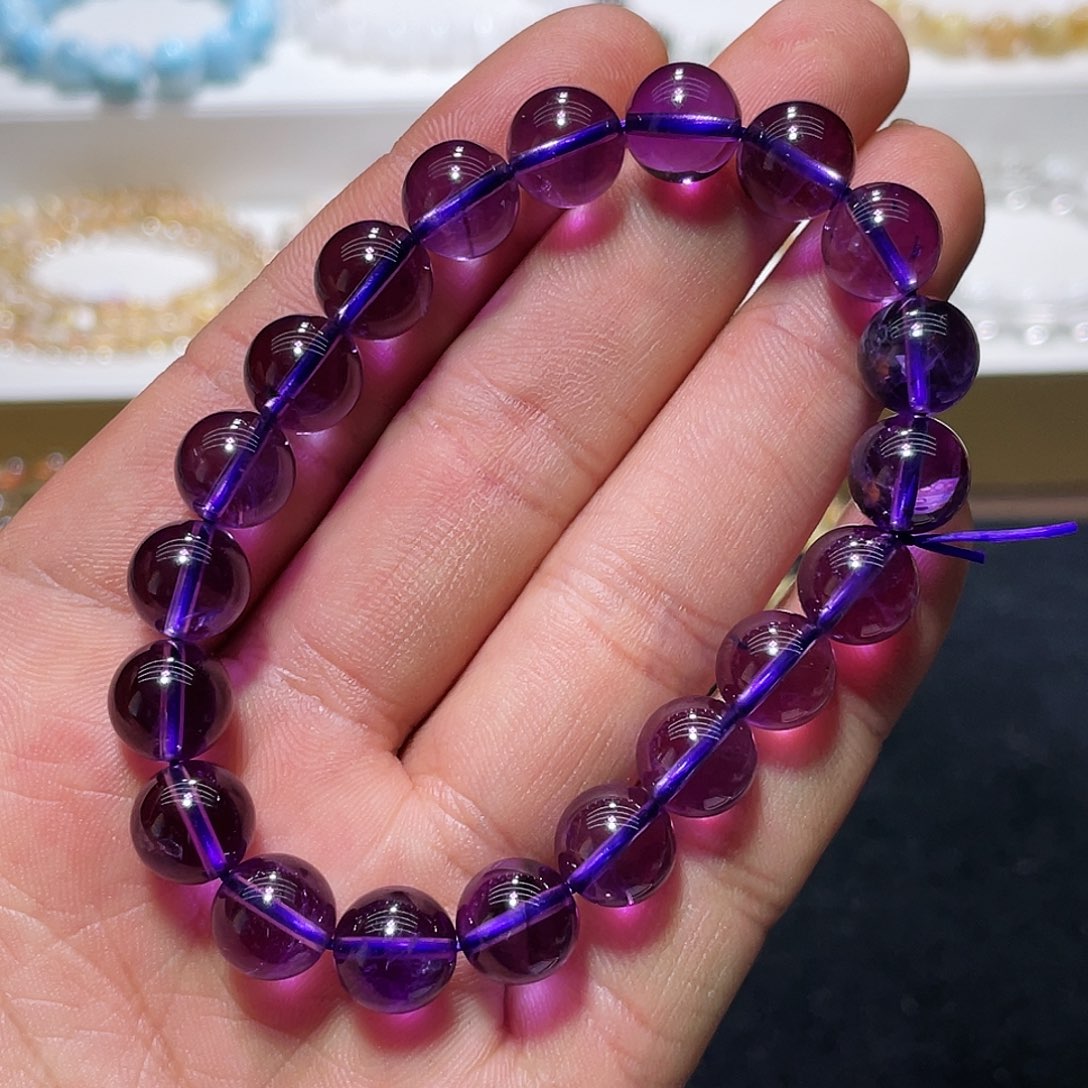 水晶手链未镶嵌巴西紫晶10.1