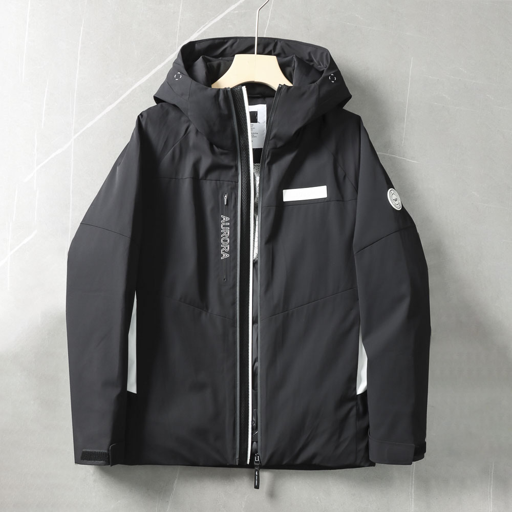 高蓬松90鹅绒+三防面料 品牌撤柜冬装户外抗寒保暖连帽羽绒服外套
