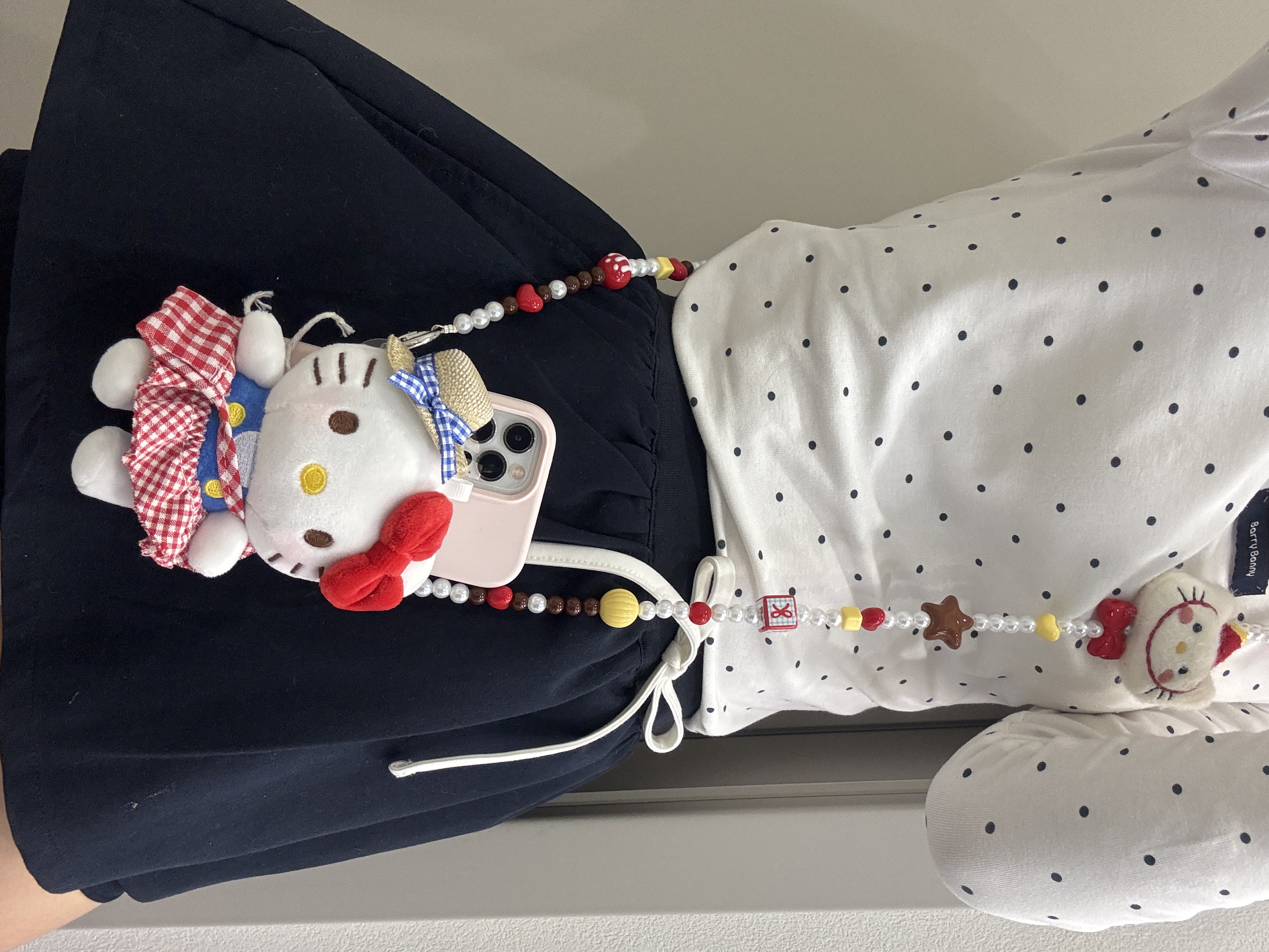 噗噗diy可爱毛绒公仔手机饰品-配饰潮流百搭可斜跨通用款手机背夹