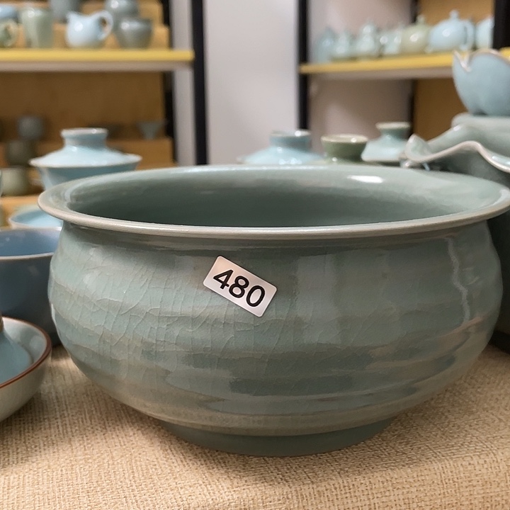 摆件清凉寺全手仿古弦纹缸一品一拍