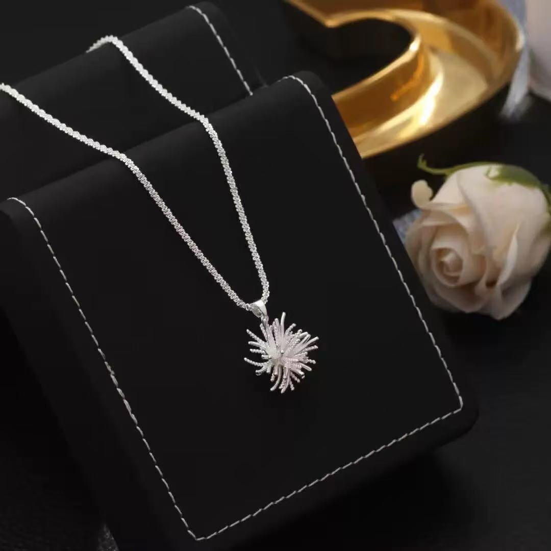 铜合金项链 YX019-20超闪烟花项链绝美气质时尚小众百搭耳饰