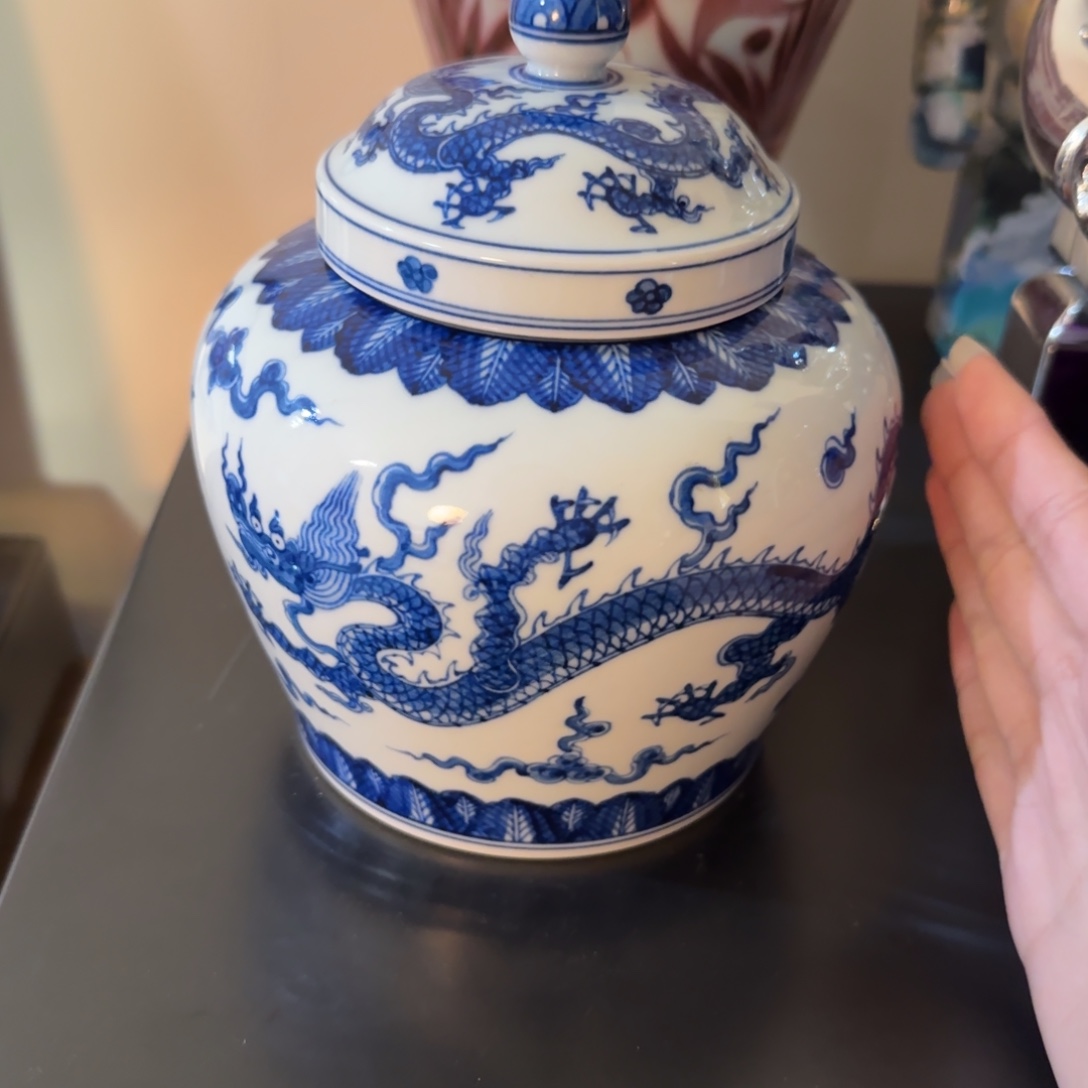 名窑口 三明龙茶叶罐放漏