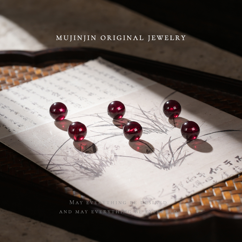 【木槿槿】天然紫牙乌石榴石散珠约8m单珠diy手链配饰多样性发一