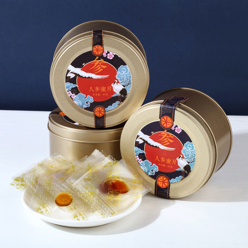 【XJBY】3盒装 长白山人参蜜片45克/罐  即食泡水 滋补营养