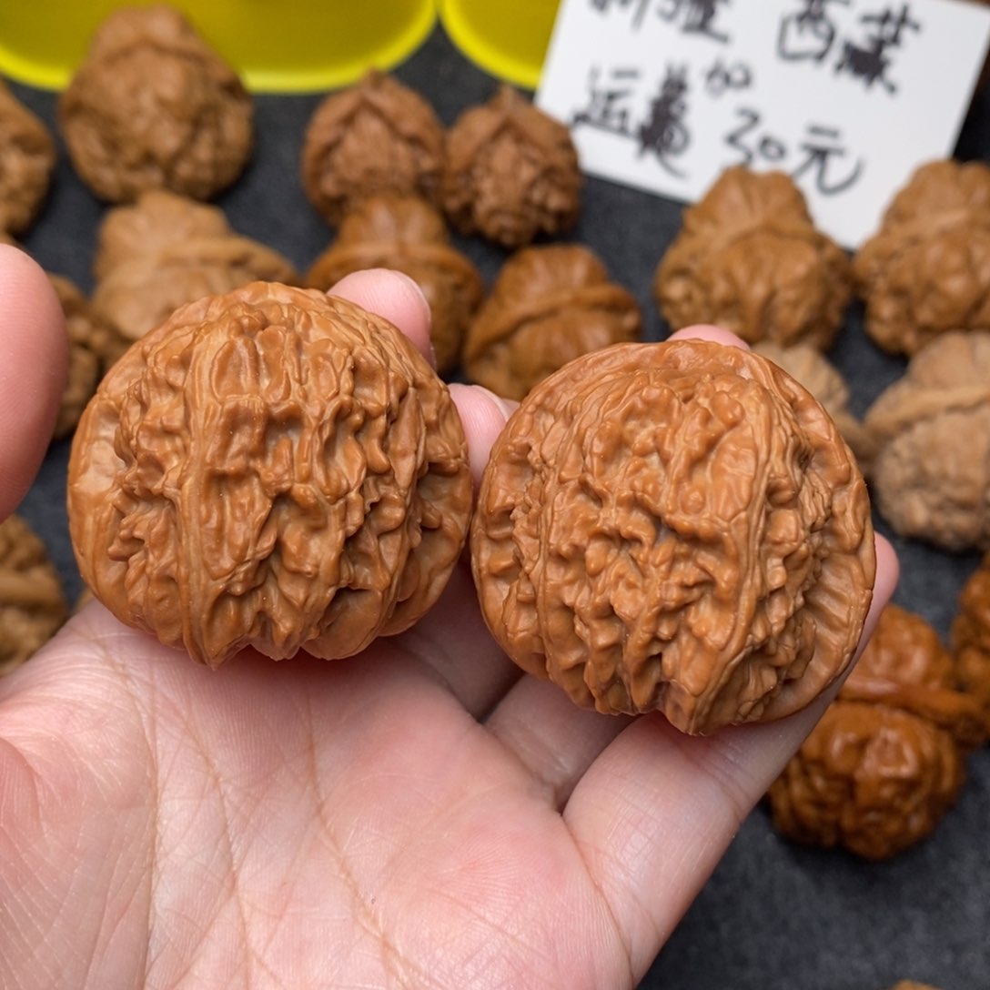 文玩核桃把件白狮子40