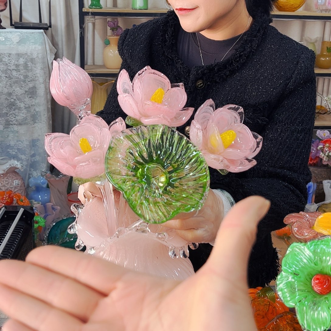 5朵花家悦琉璃工艺品