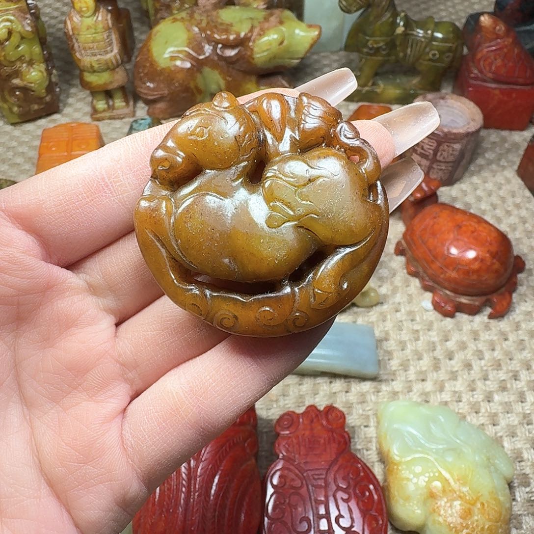 白玉菩提吊坠挂件