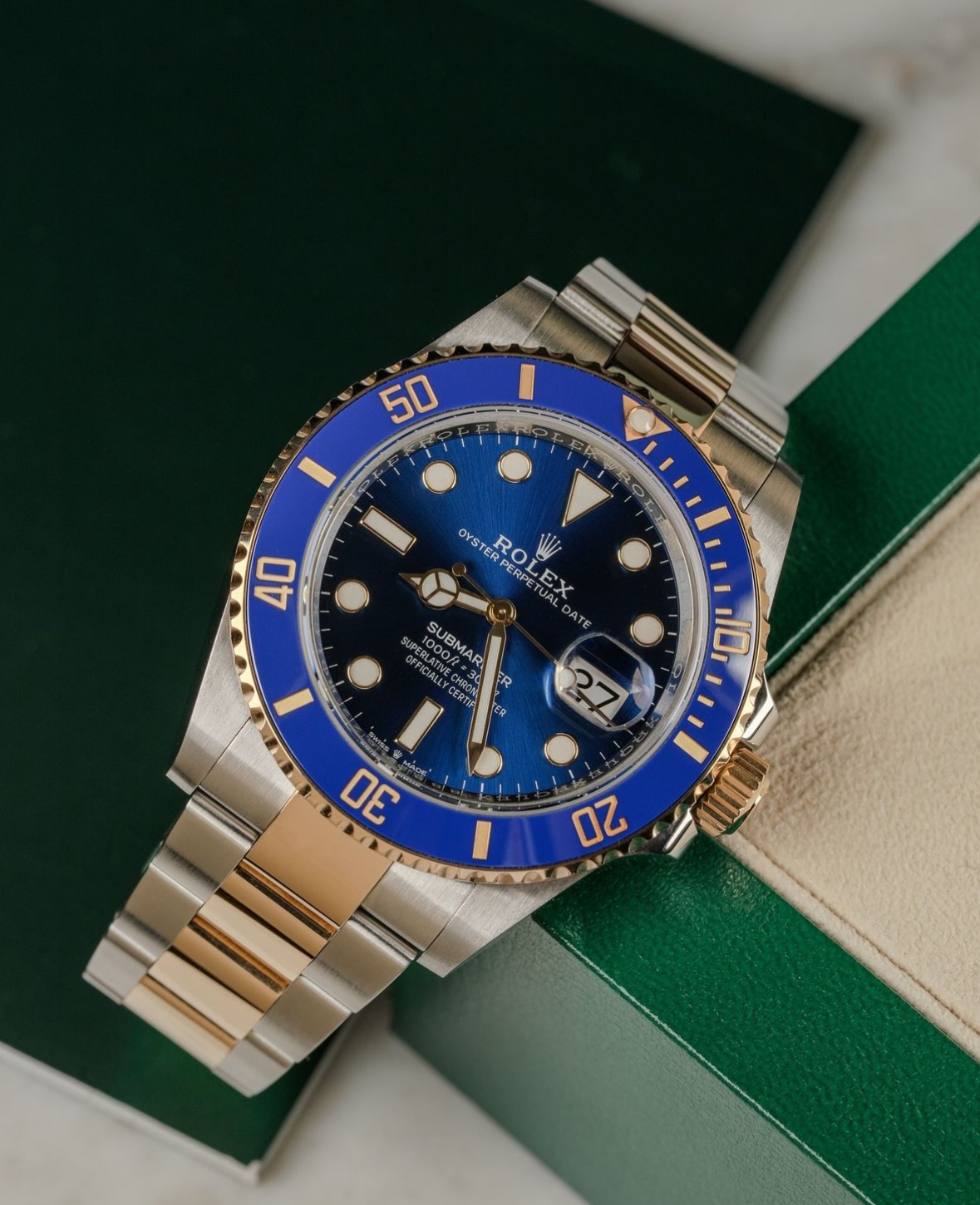 99新 Rolex/劳力士 劳力士126613间金蓝，23年国行双吊牌，全套全长