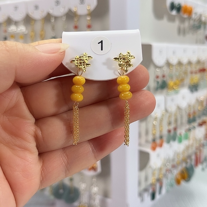 翡翠未镶嵌耳饰耳饰