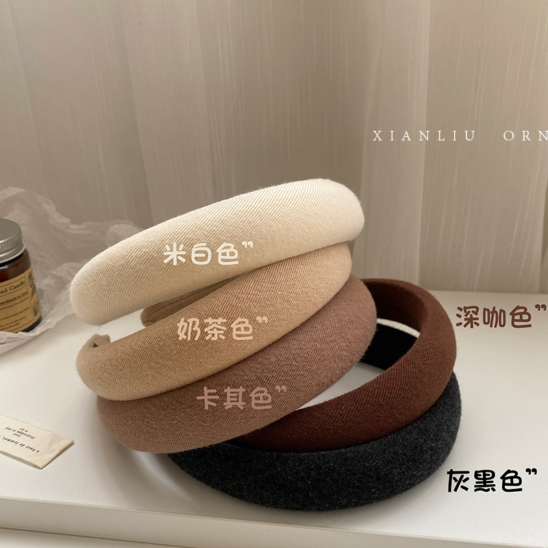 海绵发箍女新款高级感洋气时尚头箍高颅顶压发洗脸发卡发饰品F27