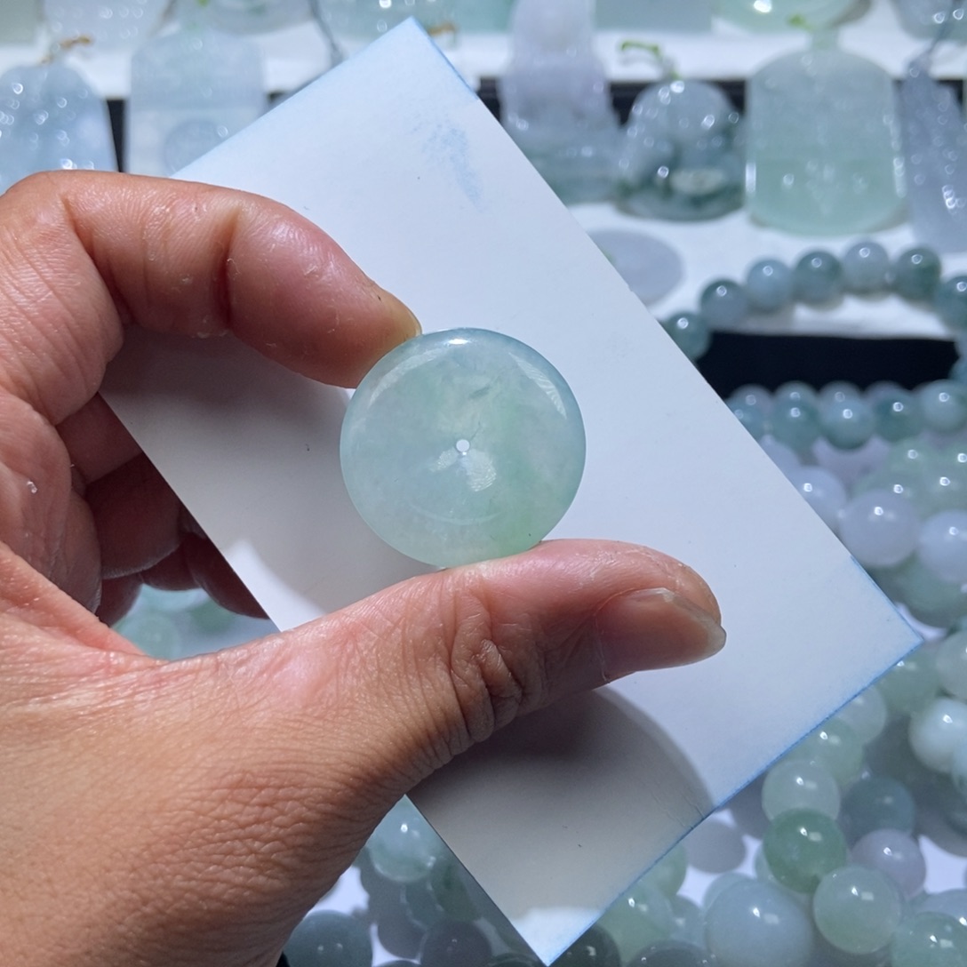 定制翡翠未镶嵌平安扣27-5.2