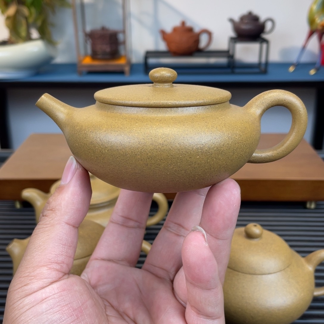 紫砂茶壶老青段扁晨150cc
