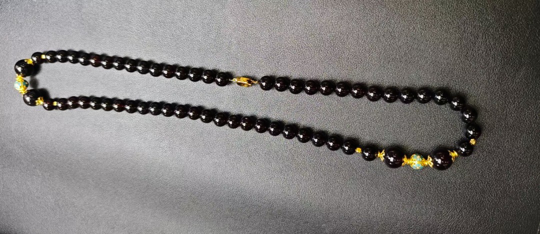 M2586（玉姐珠宝）桖珀灵石玛瑙项链-多样性只发一件