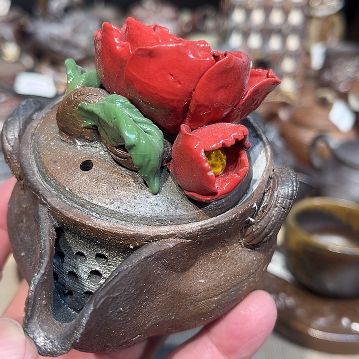 柴烧素烧茶具放漏553