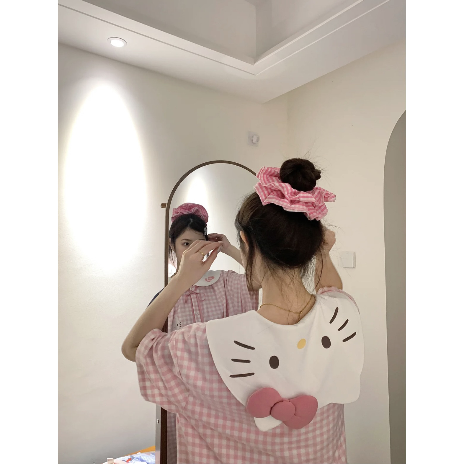 【清！纯棉kt睡裙】夏季短袖棉睡裙家居服可外穿kt可爱少女印花女