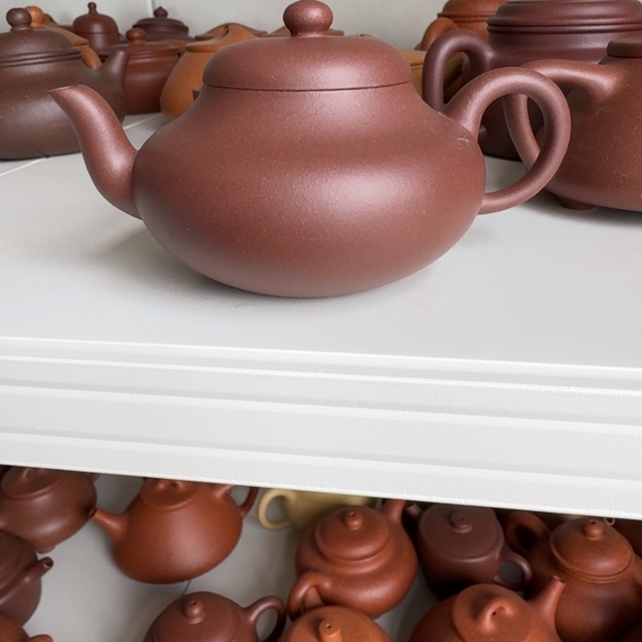 紫砂茶壶紫泥矮梨150cc