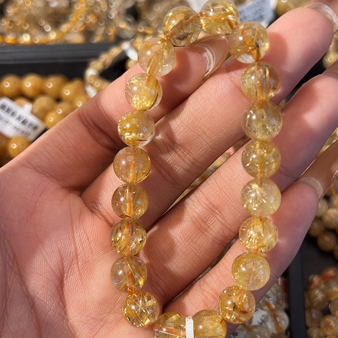 发晶未镶嵌手链天然金发晶