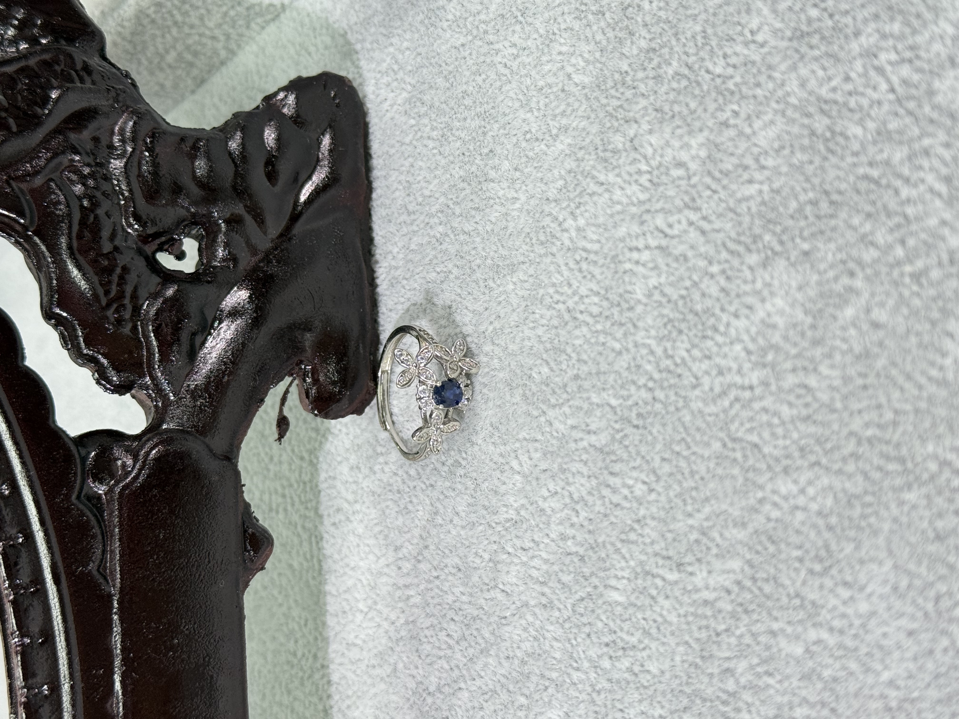 HTC03-1170-S925银蓝宝石戒指-主石:0.5ct± 