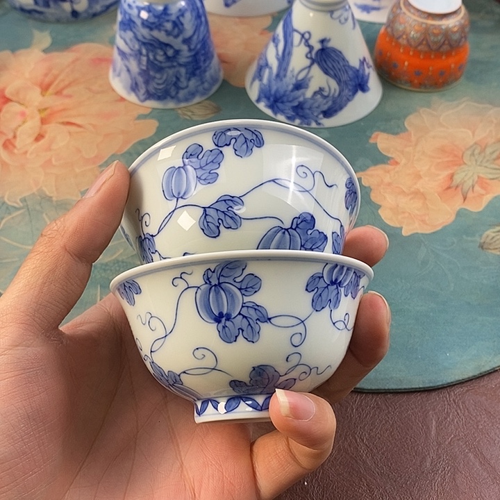 杯A**弟现代景德镇全手工全手绘茶具1688888